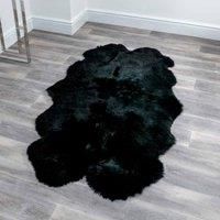 Native Natural Quad Black Sheepskin Rug