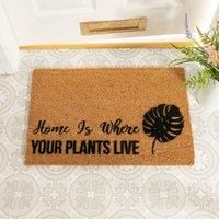 Artsy Doormats Home Is Where Your Plants Live Doormat