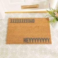 Artsy Doormats Heyyyy Byeeeee Grey Doormat