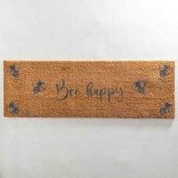 Artsy Doormats Patio Grey Bee Happy Double Doormat