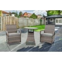 Grey Rattan Bistro Garden Seating Set - 2, 4, 6-Seater