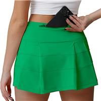 Husnainna High Waisted Pleated Tennis Skirt for Women 018BZQ-Green/f12