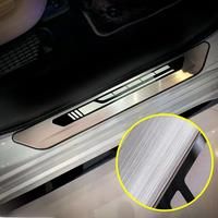 Stainless Steel Door Sill Kick Scuff Protector Guard For Toyota Sienna 2021 2022 2023 2024 Silver