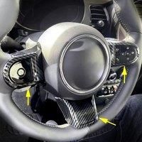 Carbon Fiber Steering Wheel Switch Cover Trims For 2022 2023 2024 Mini F55 F56 Clubman F54