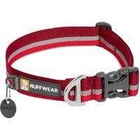 RUFFWEAR Crag Dog Collar, Reflective and Comfortable Collar for Everyday Use, Cindercone Red, 20"-26"