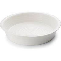 Portmeirion Home & Gifts Round Pie Dish, Porcelain, White, 27.3 x 27.3 x 5.3 cm