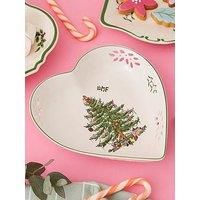 Portmeirion Home & Gifts Pierced Heart Dish Single, Ceramic, Multi-Colour, 20 x 18 x 4 cm