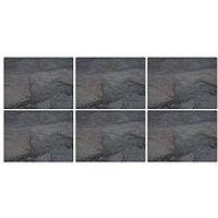 Portmeirion Home & Gifts Pimpernel Midnight Slate Placemats, Set of 6, 30.5 x 23cm