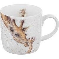 Portmeirion Home & Gifts Mug-First Kiss (Giraffe), Bone China, Multi-Colour, 8.5 x 8.4 x 8 cm
