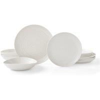 Portmeirion Sophie Conran 12 Piece Dinner Set Coupe Shape White