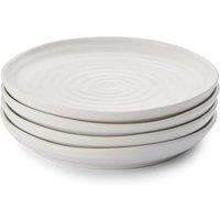 Sophie Conran for Portmeirion 4" Coupe Plate White Set of 4, 16.5 x 16.5 x 2.2 cm