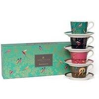 Sara Miller London Chelsea Collection 4 fl oz Espresso Cups & Saucers Set of 4