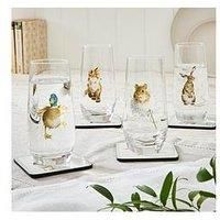 Royal Worcester Wrendale Designs Assorted Country Animals Hi-Ball Glasses Set of 4