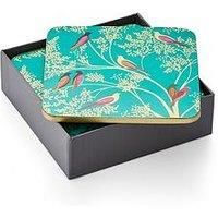 Portmeirion Sara Miller London Green Birds Set of Six Coasters