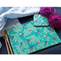 Portmeirion Pimpernel Sara Miller Chelsea Green Birds Place mats Set of 4