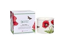 Portmeirion Botanic Garden Ceramic Coconut Wax Candle Poppy Papaver Rhoeas by Wax Lyrical