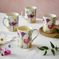Portmeirion Water Garden Mugs Set of Four 340ml Porcelain