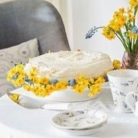 Portmeirion Sophie Conran Lavandula Side Plate Set of 4, Porcelain Dessert, Appetizer, Small Dinner and Salad Plate, Microwave and Dishwasher Safe Dinnerware, 6-Inch Diameter