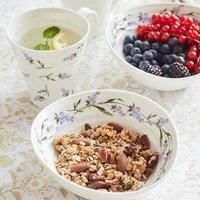 Portmeirion Sophie Conran Lavandula Coffee Mug, Set of 2 Porcelain Coffee Mugs, Lavender Branch Flower Design, Hot Drink, Tea Cup with Handle, Dishwasher and Microwave Safe (340 ml