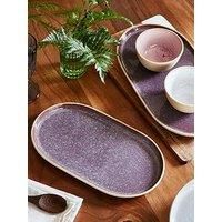 Portmeirion Minerals Collection &Ndash; Amethyst Medium Oval Platter