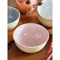 Portmeirion Minerals Set Of 4 Medium Bowls - Rose Quartz