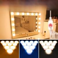 LED Mirror Vanity Light Bulbs Dressing Table Make Up Mirror LED Fill Lamp Stepless Dimmable
