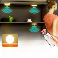 LED Night Light PIR Motion Sensor Wall Lamps Kitchen Closet Bedroom Bedside Cabinet Stair Corridor