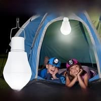LED Solar Light Bulb Portable 5V USB/Sunshine Charging Outdoor Camping Hanging Shed Lamp Tent