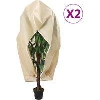 Plant Fleece Covers with Zip 2 pcs 70 g/m£ 3.14x2.5 m