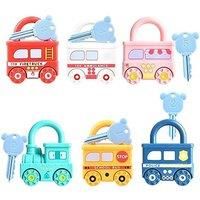 6 Pcs Lock And Key Toy Train Set For Kids