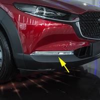 2Pcs Chrome Car Front Fog Lights Cover Lamps Trim Strip For 2020-2024 Mazda CX30 CX-30 DM Exterior