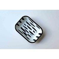 Rozi Stripe Collection Enamel Rectangular Serving And Roasting Dish