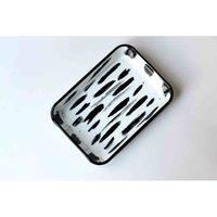 Rozi Stripe Collection Enamel Rectangular Serving And Roasting Dish
