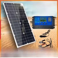 800W Portable Solar Panel Power Bank 12V Solar Panel Kit Controller Solar Plate For