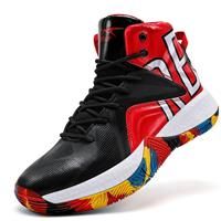 Kids Basketball Shoes Boys Basketball Shoe Trainers,Black Silver,4.5