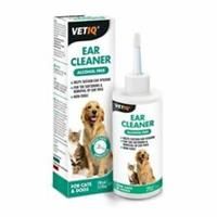 VetIQ Ear Cleaner, 100ml, Dog Ear Cleaner Softens & Removes Wax, Dog Ear Hygiene, Non-Toxic Dog & Cat Ear Drops, Alcohol-Free Dog Ear Cleaner Solution with Easy Flexi Applicator