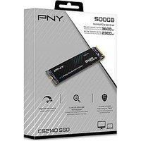 PNY CS2140 500GB M.2 NVMe Gen4 x4 Internal Solid State Drive (SSD), up to 3600MB/s - M280CS2140-500-RB