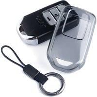 Black Transparent Key Fob Case Cover Keychain For Honda Civic CRV HRV Accord Ridgeline Insight
