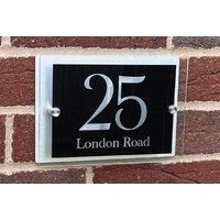 Personalised Black Modern Door Sign
