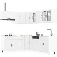 11 Piece Kitchen Cabinet Set Lucca White Engineered Wood