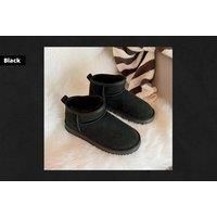 Super Cosy Thermal Suede Winter Boots - In 3 Colours - Black