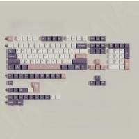Purple Cherry Keycaps Dye Sub German Korean Spanish Arabic French Russian ISO ANSI Big Set Key Caps For Mechanical Keyboard