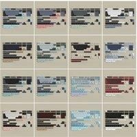 Double Shot Keycaps Pbt GMK JTK Clone Big Set Keycaps 7u Alice Split Space Bars ISO ANSI Layout For