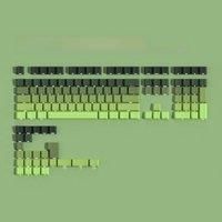 Matcha Gradient Keycaps Pbt Material Double Shot Transparent Side Letter For Mechanical Keyboard MX