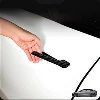 For Tesla Model 3 Y 2017-2024 Accessories Real Carbon Fiber Door Handle Cover Frame Sticker Exterior