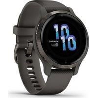 Garmin Venu 2S Smaller-sized GPS smartwatch with all-day health monitoring, Slate Bezel with Graphite Case and Silicone Band