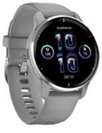 Garmin Venu 2 Plus GPS Smartwatch with All-day Health Monitoring and Voice Functionality, Powder Grey