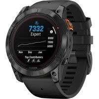 Garmin Fenix 7X Pro, Slate Grey Stainless Steel, Black Band