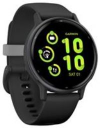 Garmin Vivoactive 5 AMOLED GPS Smartwatch with All-day Health Monitoring and Music, Slate Aluminium Bezel with Black Case and Silicone Band