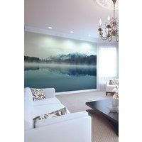 Origin Murals Misty Mountain Lake Ink Wall Mural - 3m x 2.4m